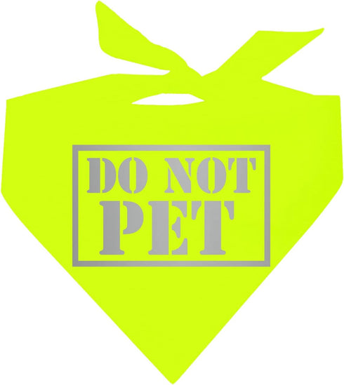 Do Not Pet Reflective High Visibility (Hi Vis) Night Safety Neon Dog Bandana (NeonYellow, OS 834)...