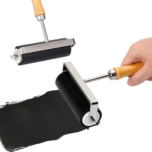 3 Pack Rubber Roller - Brayer Rollers with 3 Size for Crafting Brayer Rollers for Printmaking Brayer Tool Paint Brush Ink Applicator Art Craft Oil...