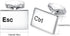 HONEY BEAR Computer Ctrl Esc Keys Cufflinks for Mens Shirt Wedding Business Gift...