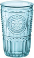 Bormioli Rocco Romantic Set Of 4 Tumbler Glasses, 11.5 Oz. Colored Crystal Glass, Light Blue, Made In Italy....
