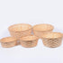 Wooden Berry Baskets 3pcs Mini Woven Basket Round Bread Baskets Fruit Serving Basket Bamboo Storage Organizer Lightweight Food Baskets Candy Gift ...