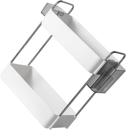 2-Tier Adjustable Countertop Organizer Tray Dual-Level Spice Rack and Cosmetic Storage Multipurpose Kitchen Cabinet & Pantry Organizer for Condime...