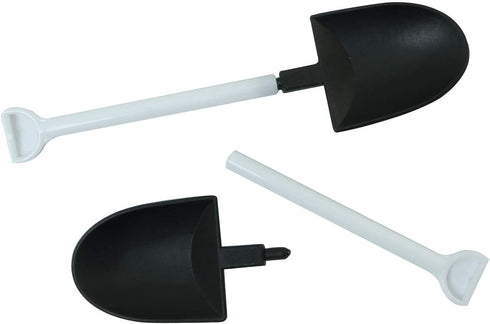 50pcs Disposable Plastic Dessert Cake Scoop Shovel Shape Mini Ice Cream Spoon Pudding Dessert Spoons Party Supplies, Black...