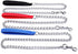 Pet Dog Steel Chain Leash Training Leads with Padded Loop Handle - Heavy Duty Walking Basic Leash for Small Medium Breeds Dogs (Large, Red)...