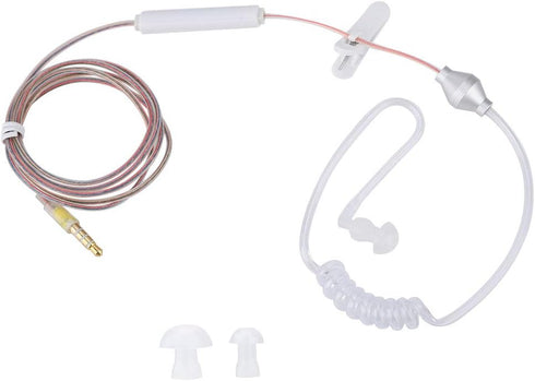 Yoidesu Universal 3.5mm Jack Acoustic Hollow Air Tube Earbuds Headphones with Microphone,Anti-Radiation in-Ear Single Earbud,Wired Cell Phone Earp...