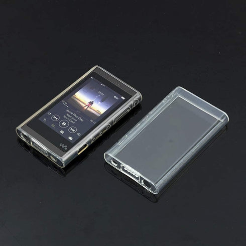 for Sony A55 Case, Soft TPU Protective Skin Case Cover for Sony Walkman NW-A55HN A56HN A57HN A50 A55 A56 A57 with Screen Protector and Strap (Clea...