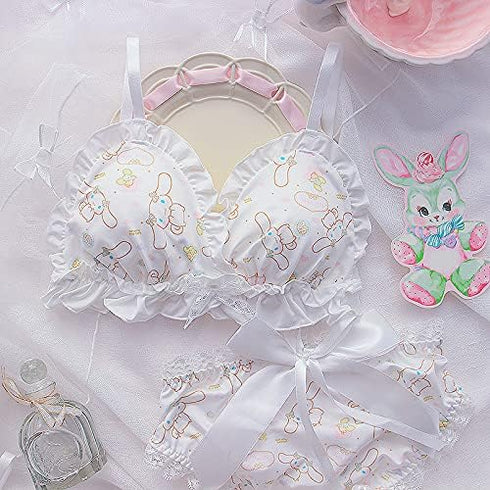 paloli Women Cute Lingerie Set Sweet Strawberry Bikini Wirless Bra and Panty - 100% Cotton...
