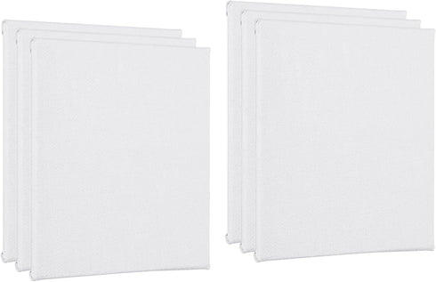 PATIKIL Paint Canvases for Painting, 6 Pack 4x4 Inch Square Wood Frame Stretched Blank Art Canvas Board Panels for Acrylic, Oil, Tempera Painting,...