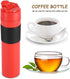 Fdit Portable Mini Espresso Maker Hand Held Pressure Caffe Espresso Machine Compact Manual Coffee Maker for Home Office Travel Outdoor(Red)...