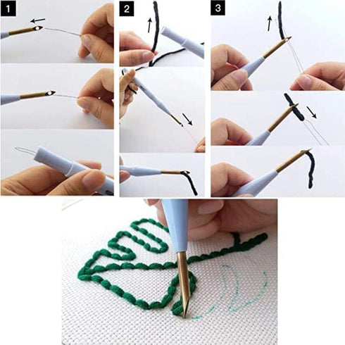Easy DIY Craft Punch Needle Embroidery Kits Rug for Starter Kits with Stamped Color Pattern Package Included Instruction,Yarn and Embroidery Needl...
