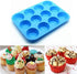 JEWOSTER 12 Cups Silicone Muffin Pan 2 Pack - Silicone Cupcake Pan Nonstick Silicone Molds Great for Making Muffin Cakes,Bread, Tart - BPA Free Ba...