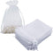 HRX Package White Organza Gift Bags 5x7 inch 100pcs, Mesh Jewelry Pouches Drawstring Bags Empty Sachet for Christmas Candy Present Wedding Giveawa...