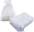 HRX Package White Organza Gift Bags 5x7 inch 100pcs, Mesh Jewelry Pouches Drawstring Bags Empty Sachet for Christmas Candy Present Wedding Giveawa...