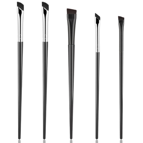 5Pcs Eyeliner Brushes, Fine Angled Eye Liner Ultra thin Precision Makeup Brushes Set, Slanted Flat Angle Eyeliner Brushes for Precision Liner...