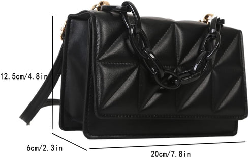 QWINEE Geometric Print Mini Bag Crossbody Bag Shoulder Bag Flap Square Bag Shopping Work Handbags Ladies Shoulder Totes Bag...