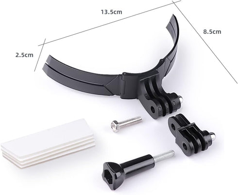 Motorcycle Helmet Chin Mount Kits with Adhesive Curved Pads Compatible with GoPro Hero 12, 11, 10, 9, 8, 7, (2018), 6 5, Hero Black, Session, Xiao...