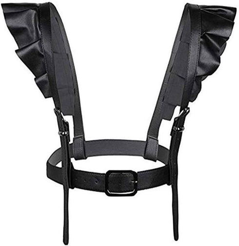 Women's Leather Body Harness Cage Belt Adjustable Buckle Straps Punk Waist Belts Chain Harajuku Suspenders(Black)...