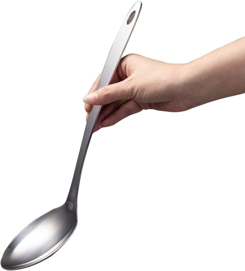 IMEEA Large Cooking Spoon Stainless Steel Basting Spoon for Cooking Serving Spoon, 12.8-Inch...