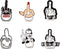 Set of 6 Funny Punk Finger Cell Phone Ring Holder Stand Adjustable Universal Rotates 360° and Swivels180° Finger Alloy Ring Holder for iPhone...
