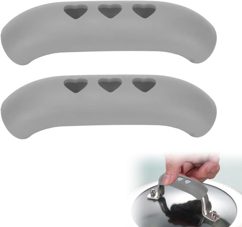 Dioche 2Pcs Silicone Hot Handle Holder Kitchen, Heat Resistant Non Slip Pot Grip Handle Sleeve, Easy Install Cast Iron Handle Cover Potholder for ...