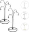 HOHIYA Ornament Display Stand Holder Christmas Hanger Hook Dog Cat Glass Ball Bauble 4 Arms 12inch Black 2 Pcs Taiwan Made...