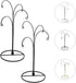 HOHIYA Ornament Display Stand Holder Christmas Hanger Hook Dog Cat Glass Ball Bauble 4 Arms 12inch Black 2 Pcs Taiwan Made...