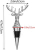 Wine Bottle Stopper Airtight Seal-Decorative Deer Stainless Steel Antlers Animal Elk Silver Bottle Topper for Wine &Beverage Plug...