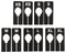 NAHANCO QSDBWKIT2, Black Rectangular Clothing Size Dividers with White Print for XS-XL, Kit of 25 (5 Sizes of 5 Each)...