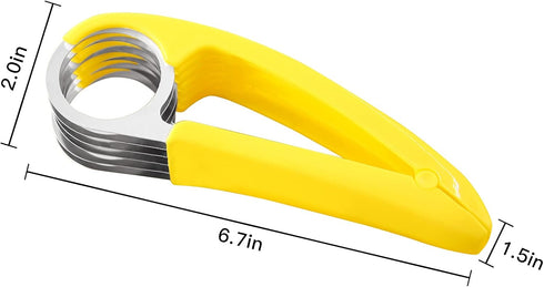 FireKylin Banana Slicer,ABS + Stainless Steel Fruit and Vegetable Salad Peeler Cutter Kitchen Tools For Banana, Strawberry,Grape?2 pcs?...
