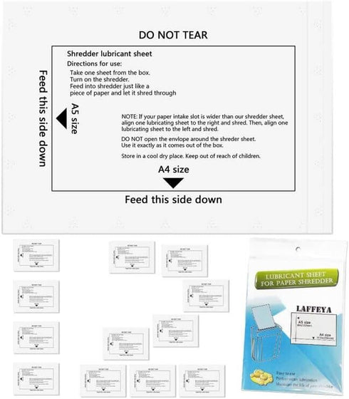 Paper Shredder Sharpening & Lubricant Sheets & Shredder Cleaning Sheets (12 Pack)...