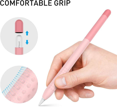 Delidigi Case for Apple Pencil Pro (2024) and Apple Pencil 2nd Generation Gradient Color Silicone Protective Cover Sleeve Accessories Compatible w...
