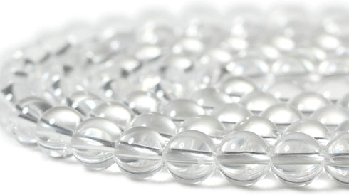 45PCS 8mm Natural Clear White Crystal Quartz Round Loose Beads Crystal Energy Stone for Jewelry Making 1 Strand 15"...