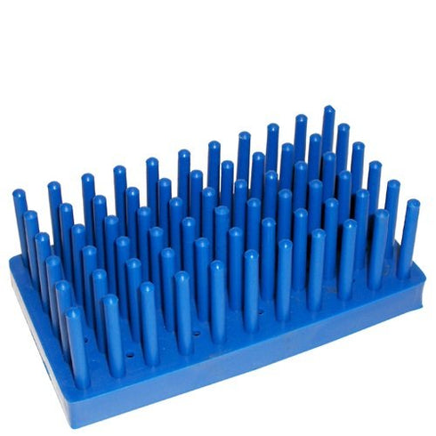 50 Place Pillar Plastic Test Tube Rack for 12-15mm Tubes, Blue, Karter Scientific 400U2 (Single)...
