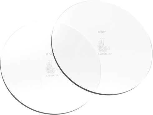 Cake Decorating Acrylic Disk For Buttercream Icing Set of 2-3/16" Thickness (8.50" Set of 2)...