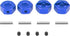 Metal 12mm Wheel Hex Hub Drive Adapters with Pins Screws Compatible with 1/10 Arrma Senton Granite Typhon Vorteks 3S Big Rock RC Car (Blue)...