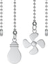 Ceiling Fan Pull Chain Extender, 2 Pcs 12 Inches Long Ceiling Fan Pull Chain Extension Pendant Ornament Set with Connector for Ceiling Fan and Lig...