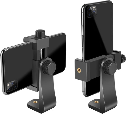 Acuvar Premium Smartphone Holder/Vertical and Horizontal Tripod Mount Adapter Rotatable Bracket with 1/4 inch Screw/Adjustable Clip for iPhone, An...