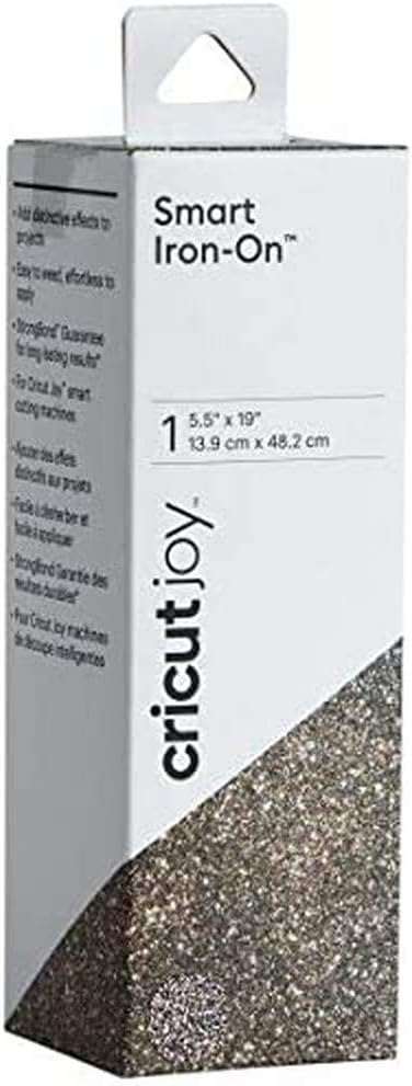 Cricut Joy Smart StrongBond Iron-On Heat Transfer Vinyl Roll 5.5 x 19in, Glitter Multi...