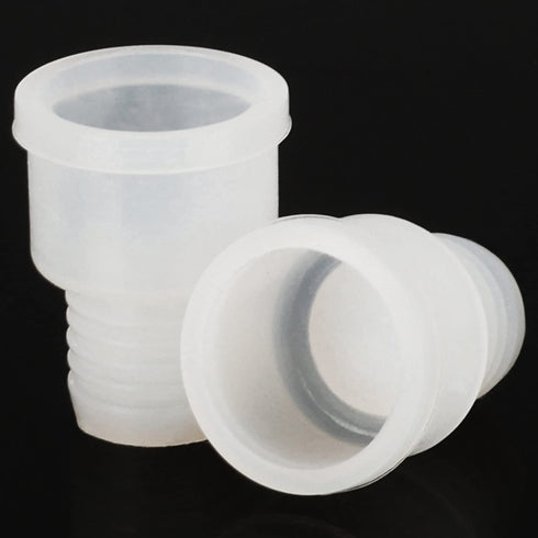 stonylab Silicone Stopper with Thread, 14# Natural Silicone Septum Stopper Fit for 14/20 Outer Joint Lab Glassware, Sleeve Type, Pack of 10...