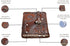 MONTEXOO Leather Bound Journal Sketch book with lock for Men Women Unlined Paper 200 Pages - Genuine Journals for Writing Handmade 6 x 8 inch Brow...