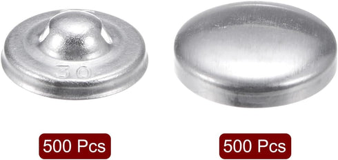 500 Set Button Supplies 30L(19mm/0.75") Aluminum Button Parts Making Accessories Metal Button Blanks for Button Maker Machine DIY...