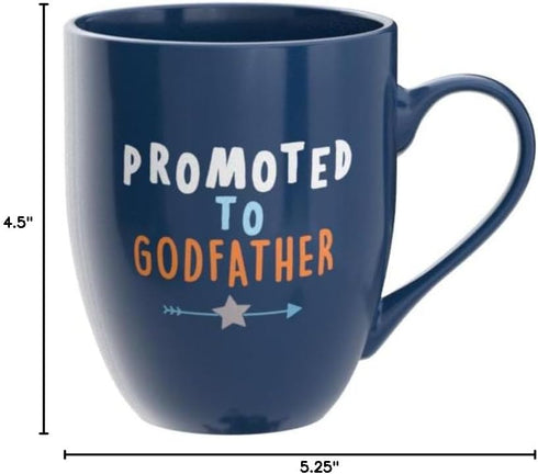 Pearhead Promoted to Godfather Mug, Godfather Proposal Gift, Godfather Keepsake, Best Godfather Gifts, Blue, 14 oz...