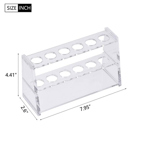 Acrylic Test Tube Holder Rack 6 Sockets for 50ml Centrifuge Tubes Clear (50ml,6 Sockets)...