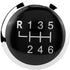 Gear Knob Cover Trim, Car 6 Speed Gear Shift Knob Stick Cover Emblem Badge Trim for T5 T5.1 Gp 2003-2011...