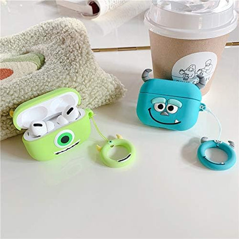 3 in 1 Compatible with Apple Airpods Pro(2nd/1st Generation) Protective Funny Cute Case Cover with Cleaner Kit & Keychain (Sully)...