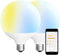 ILC G120 LED Large Globe Light Bulbs 15W, Work with Alexa, ? 4.72 inch, 150W Equivatlent, Color Temprature Turnable 2700K-6000K, CRI>95+, E26 Base...