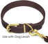 QRDA leather dog collar brown dog training collar heavy duty premium leather dog collar dog collars for medium/large dogs...