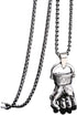 Men's Punk Pendant Necklace Jewelry for Men with 23.6'' Stainless Steel Square Pearl Chain...