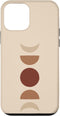 iPhone 12 mini Phases of Moon Boho Beige Rust Red Burnt Orange Case...