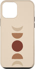 iPhone 12 mini Phases of Moon Boho Beige Rust Red Burnt Orange Case...